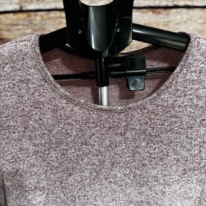 Heathers Mauve Scoop Neck Sweater with button accents